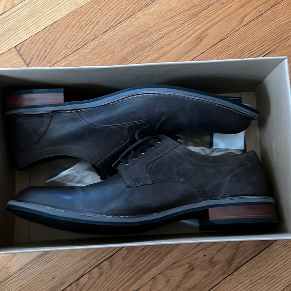 Cole Haan Centre St. Oxford Dark Gull Gray Dress Shoes - Picture 1 of 4